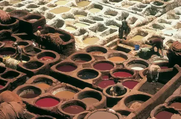 Fes ancient medina with traditional Moroccan architecture