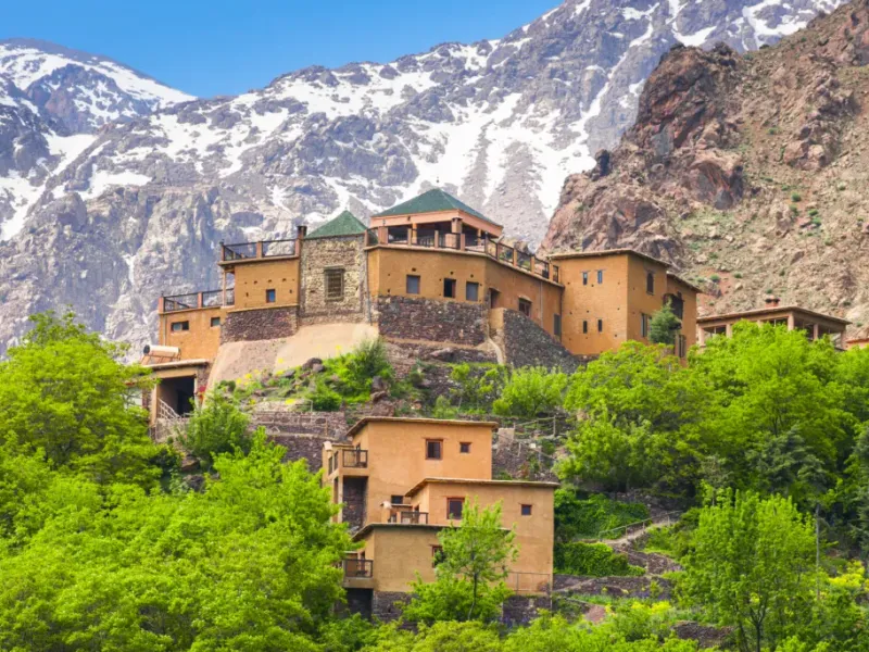 Blick Richtung Djebel Toubkal von Imlil aus - Morocco excursion destination