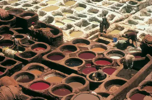 Fes ancient medina with traditional Moroccan architecture